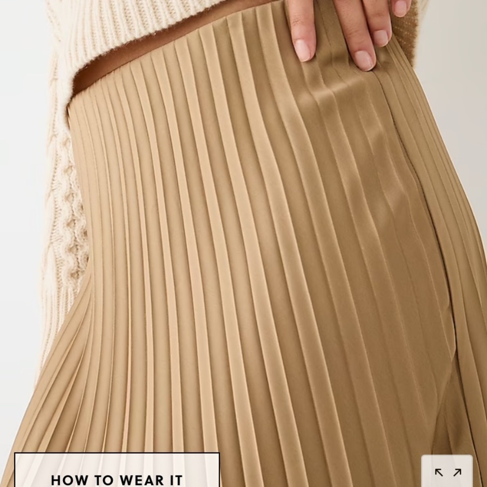 J Crew Pleated pull-on midi skirt BN757 - Picture 2 of 5